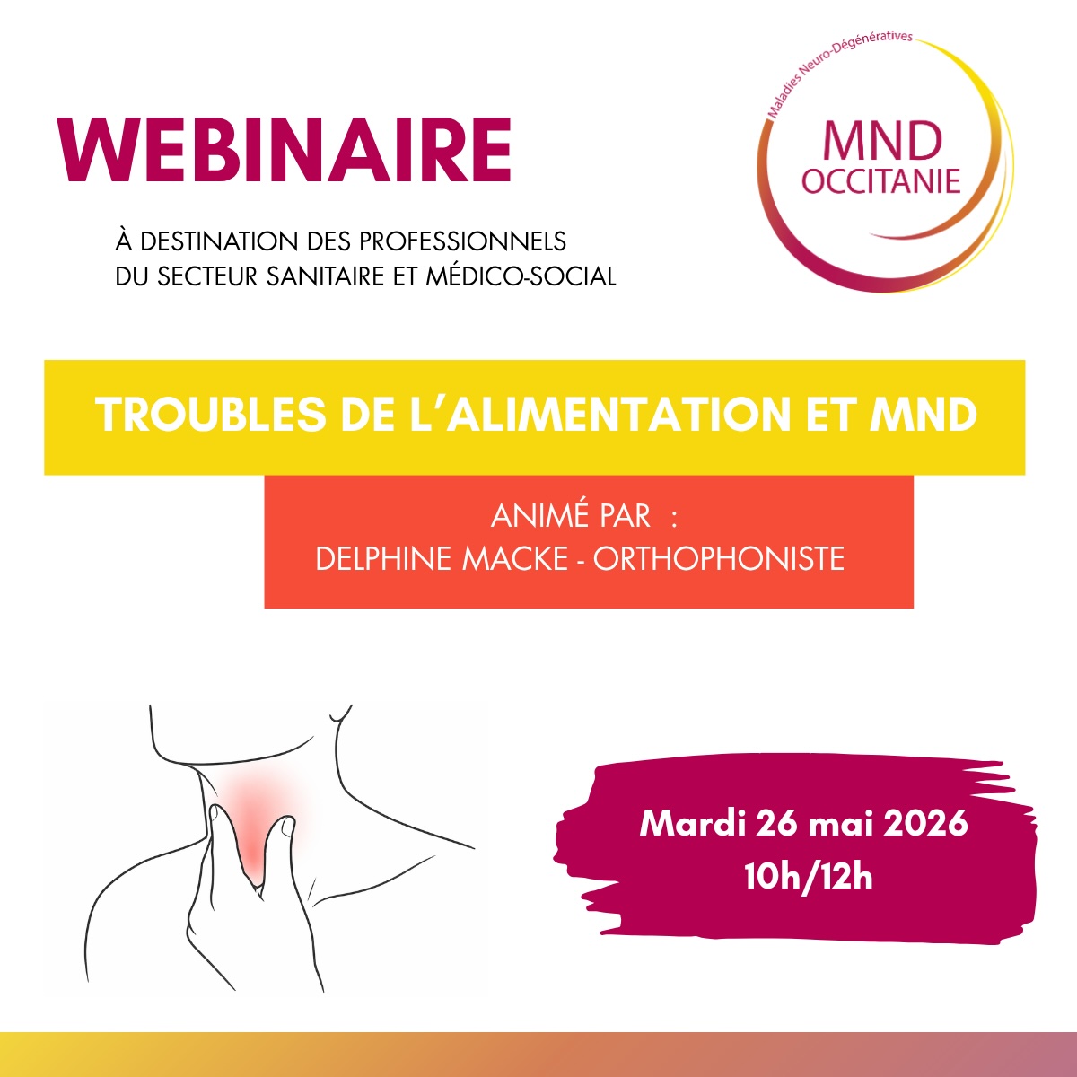 Webinaire Troubles de l’alimentation et MND